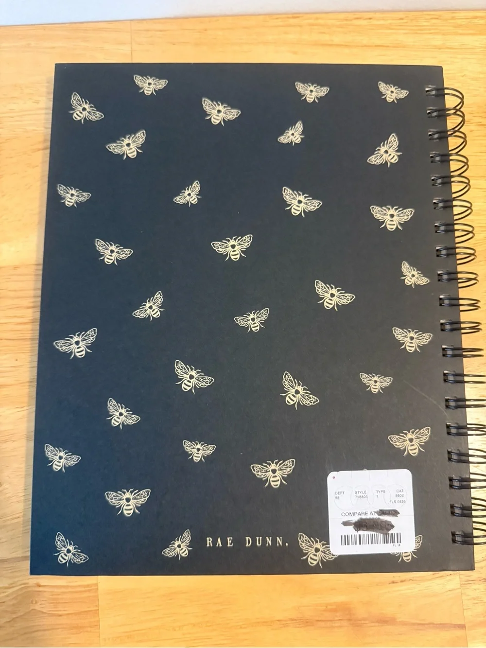Rae Dunn Black Planner with Gold Bee Design - 2027